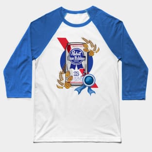 Pabst Blue Ribbon Beer Baseball T-Shirt